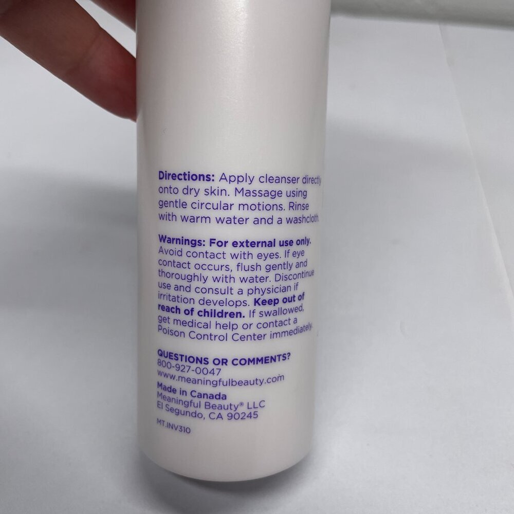 Meaningful Beauty Skin Softening Cleanser Cindy Crawford Unscented 6 oz Sealed - Picture 5 of 6